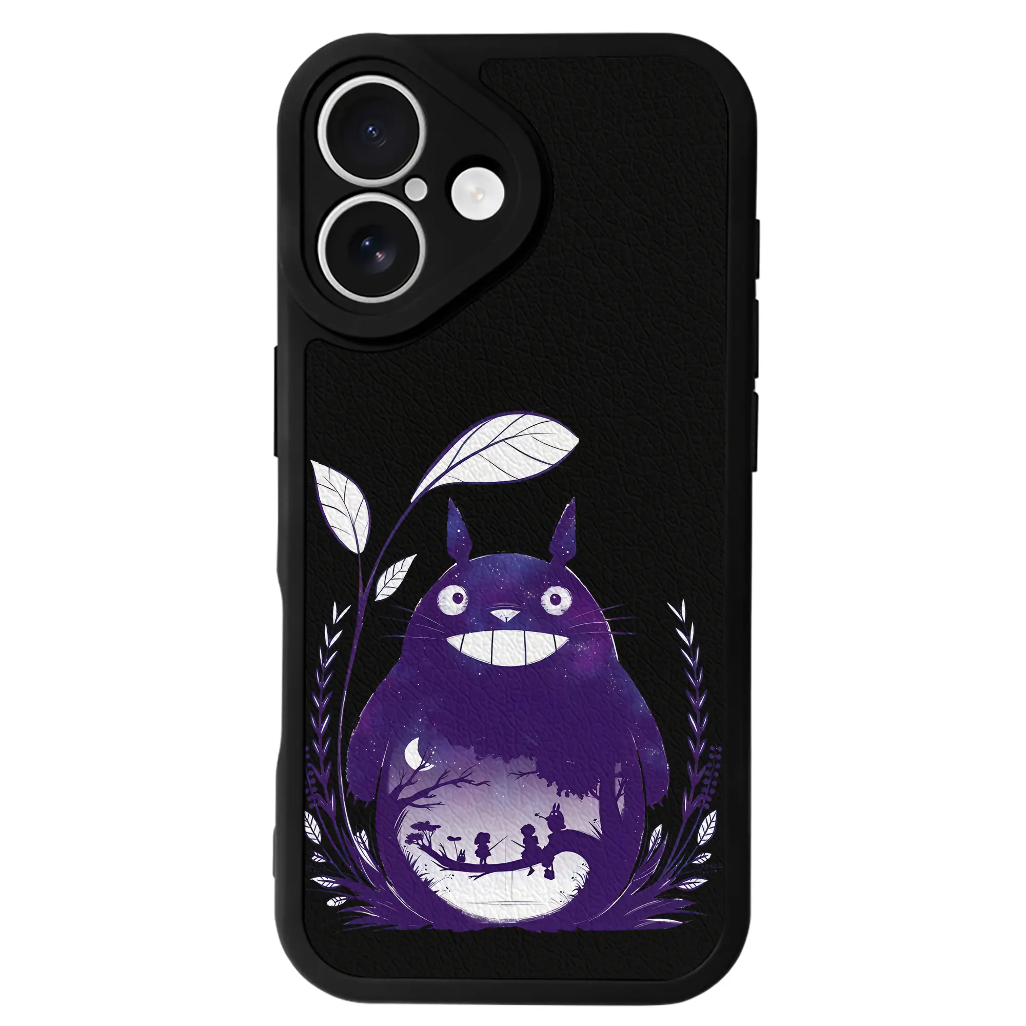 となりのトトロ グッズ トトロ - IPhone 16シリーズ対応 ・ シリコンスマホケース ・ レザー調 ・ 高精度フィット ・ 耐衝撃 ・ ワイヤレス充電対応 ・ 精密カット